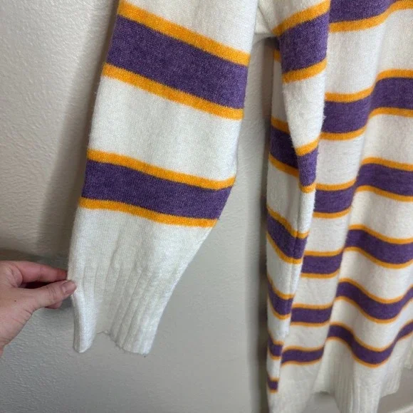 Anthropologie Daily Practice Karigan Midi Sweater Dress XL Striped Turtleneck - Picture 5 of 9